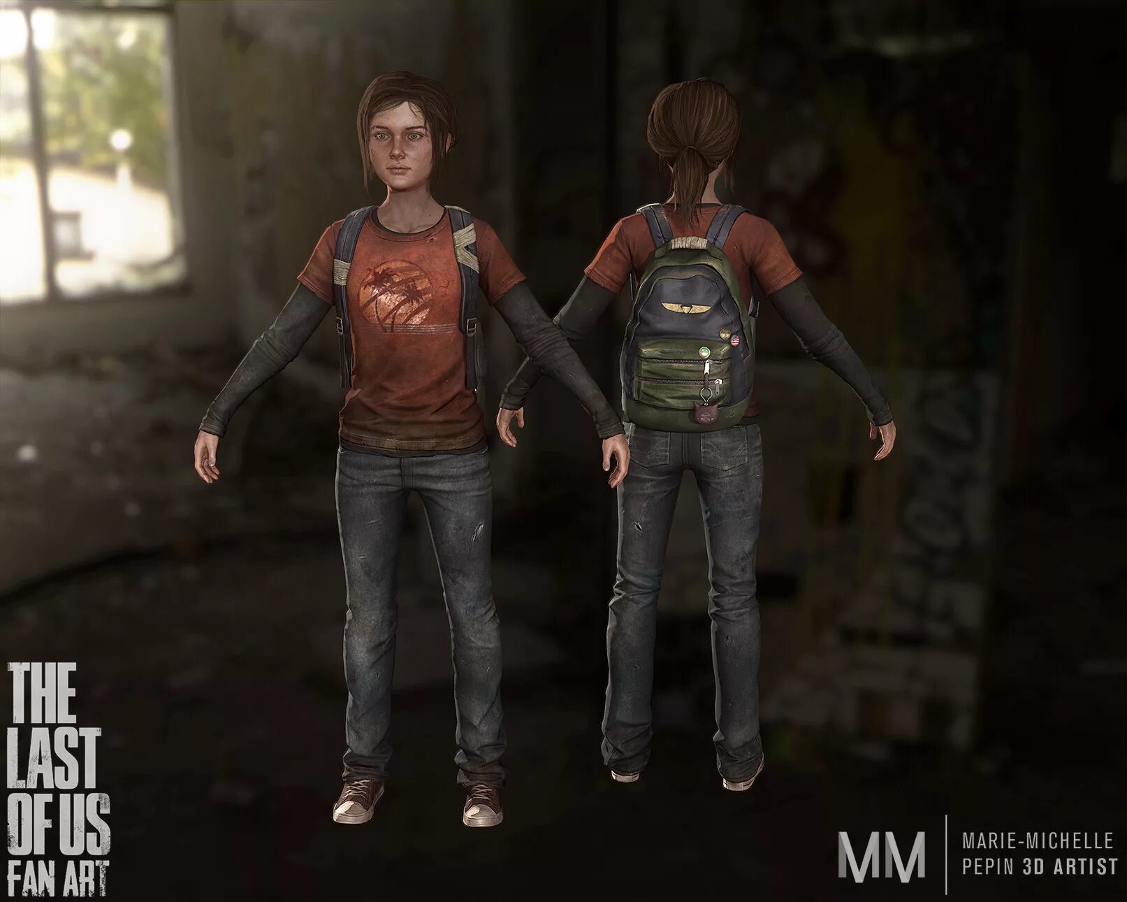 Last of us ellie 3d. Last of us ellie 3d