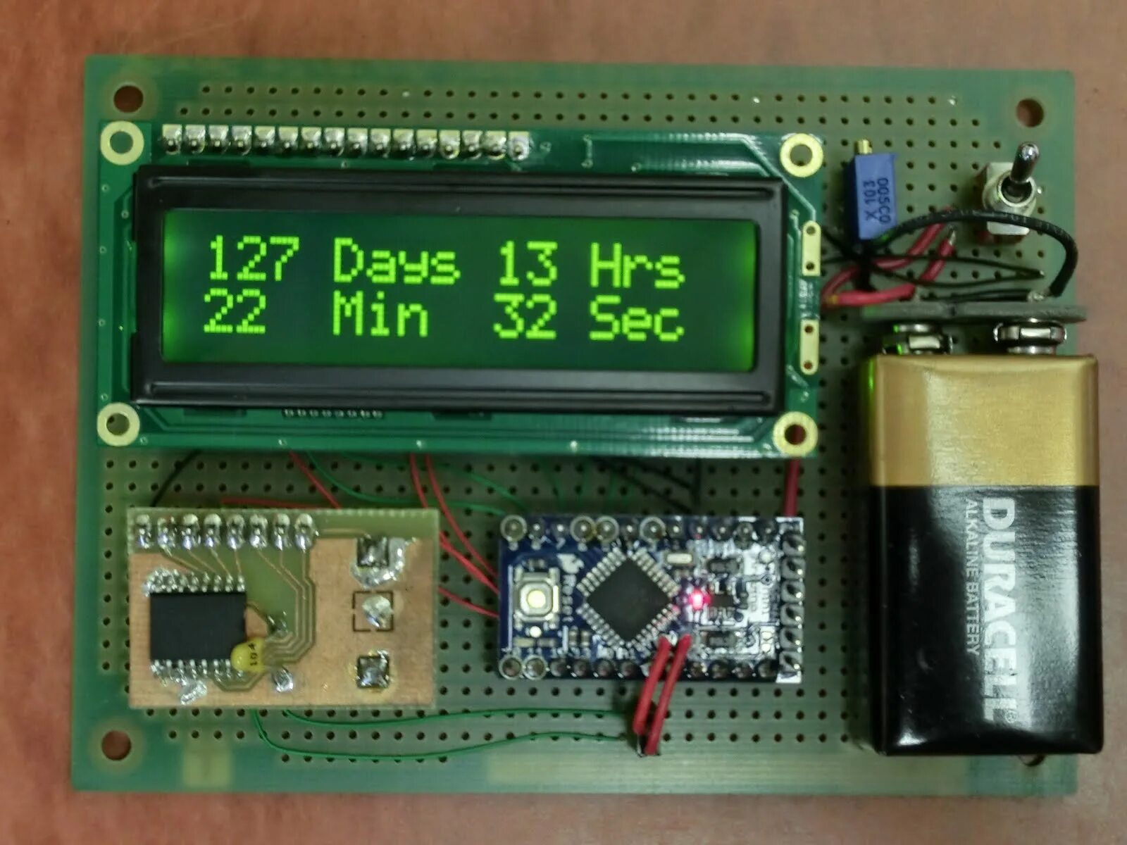 Таймер на ардуино с дисплеем. Большие цифры на lcd 1602 arduino. последний отсчет на ардуино.
