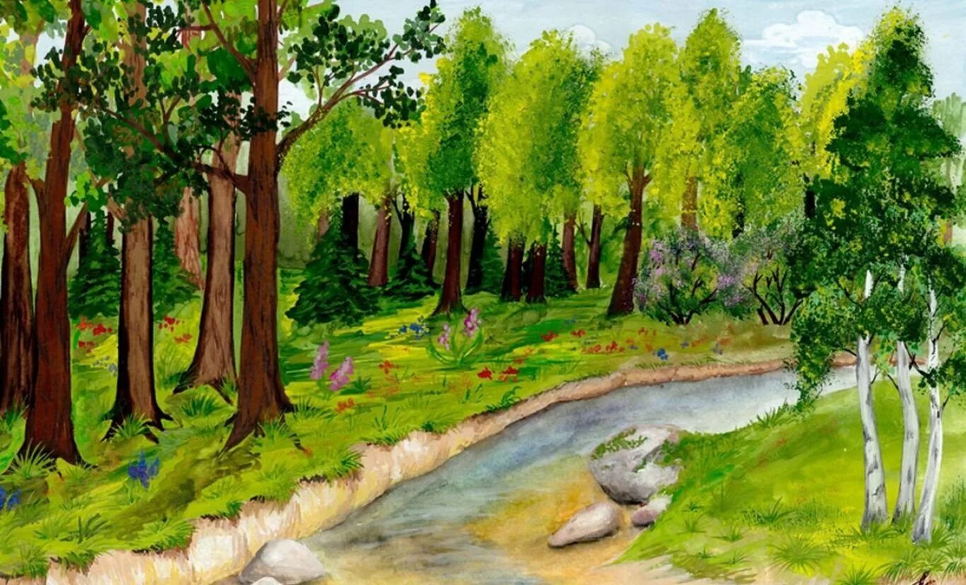 Рисунок лес в садик. Нарисовать лес. Природа рисунок для детей. Лес рисунок. Рисунок на тему природа.