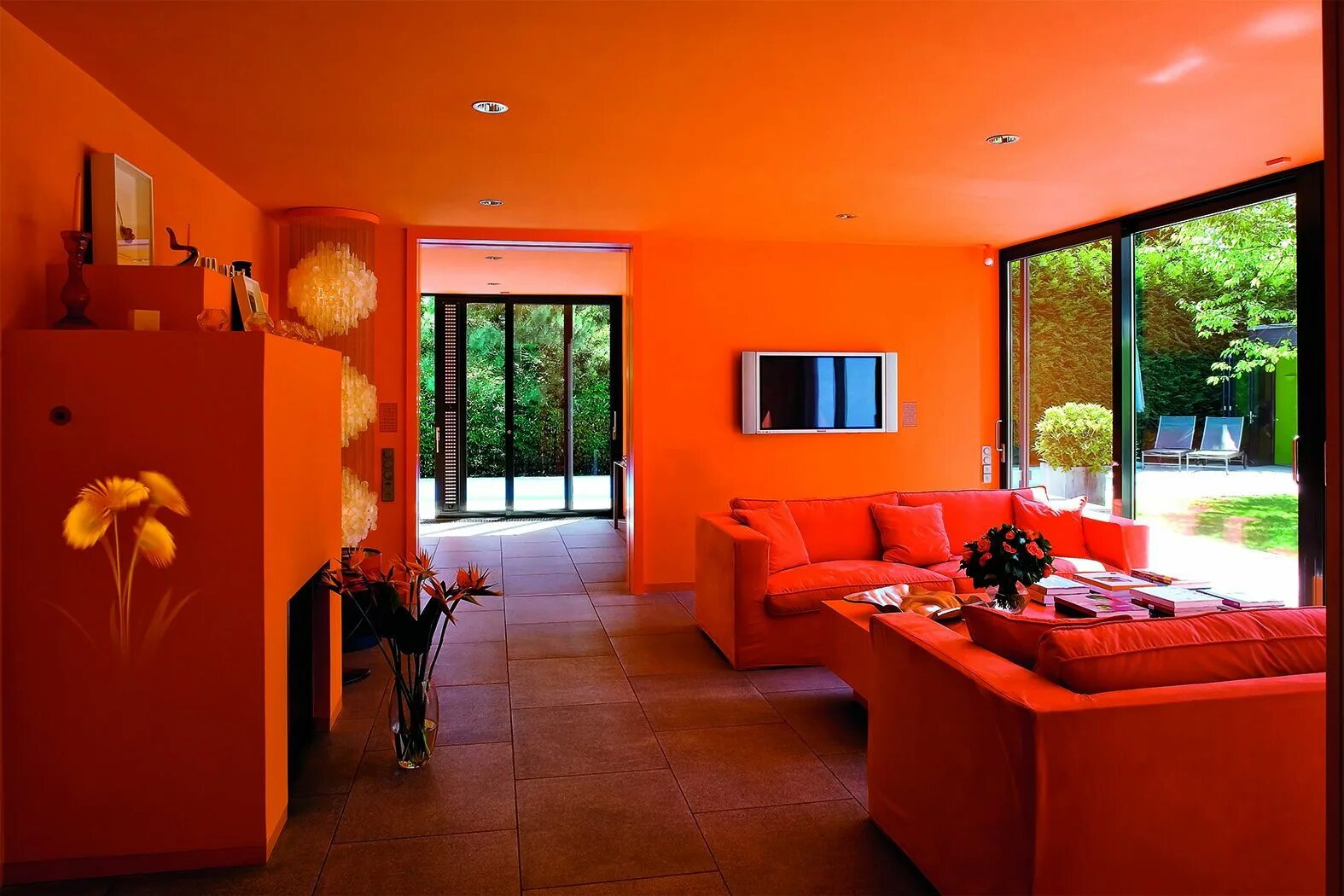 Farben für Wohnzimmer in Orange: 80 Wohnideen! Living room orange, Living room c