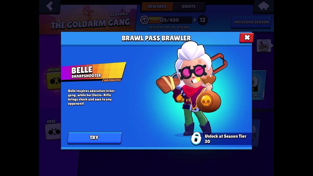 Как зарегистрироваться в бравл старсе. Голден белль бравл старс. brawl stars персонаж белль. brawl stars пасс.