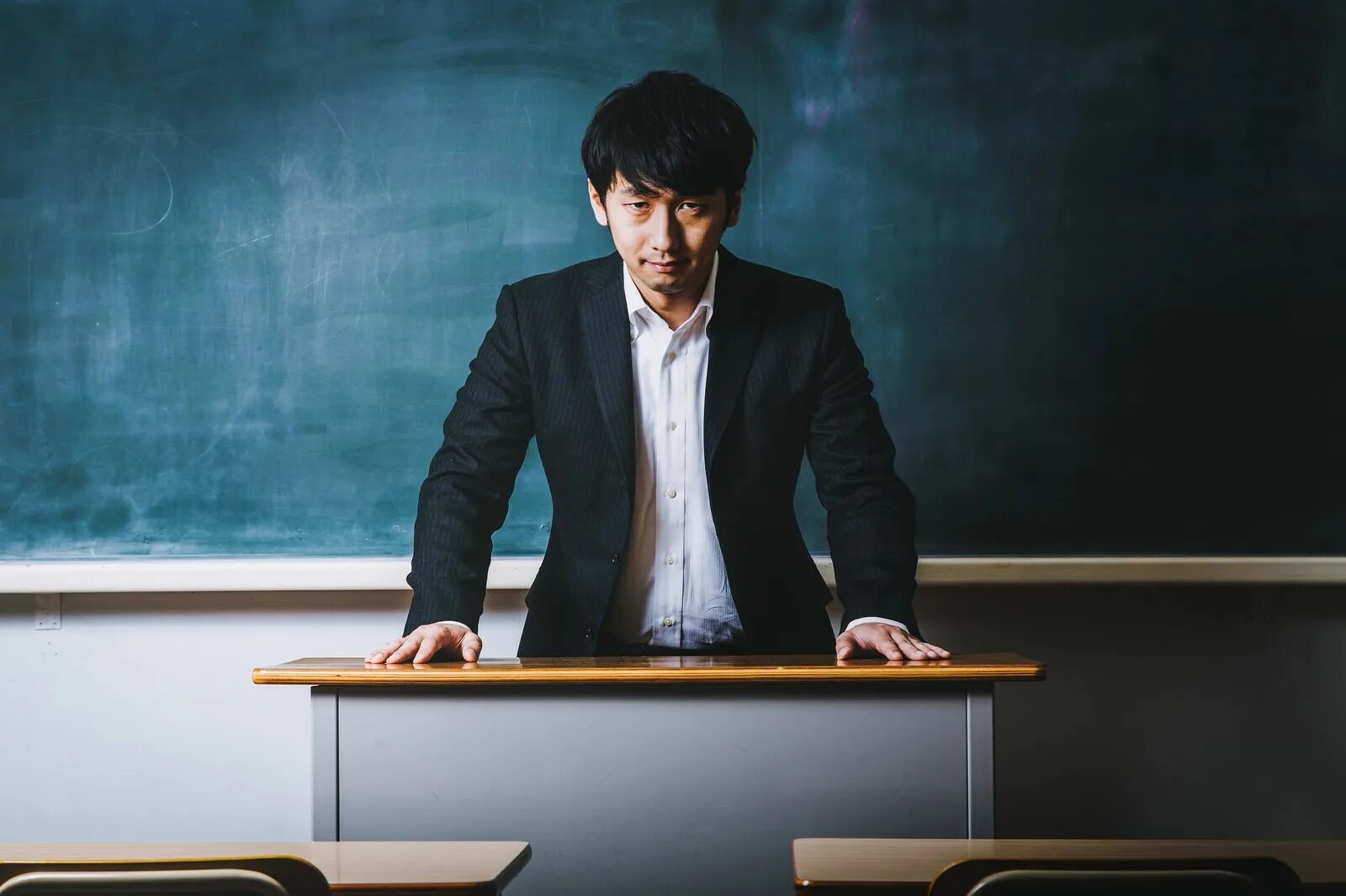 He works at school