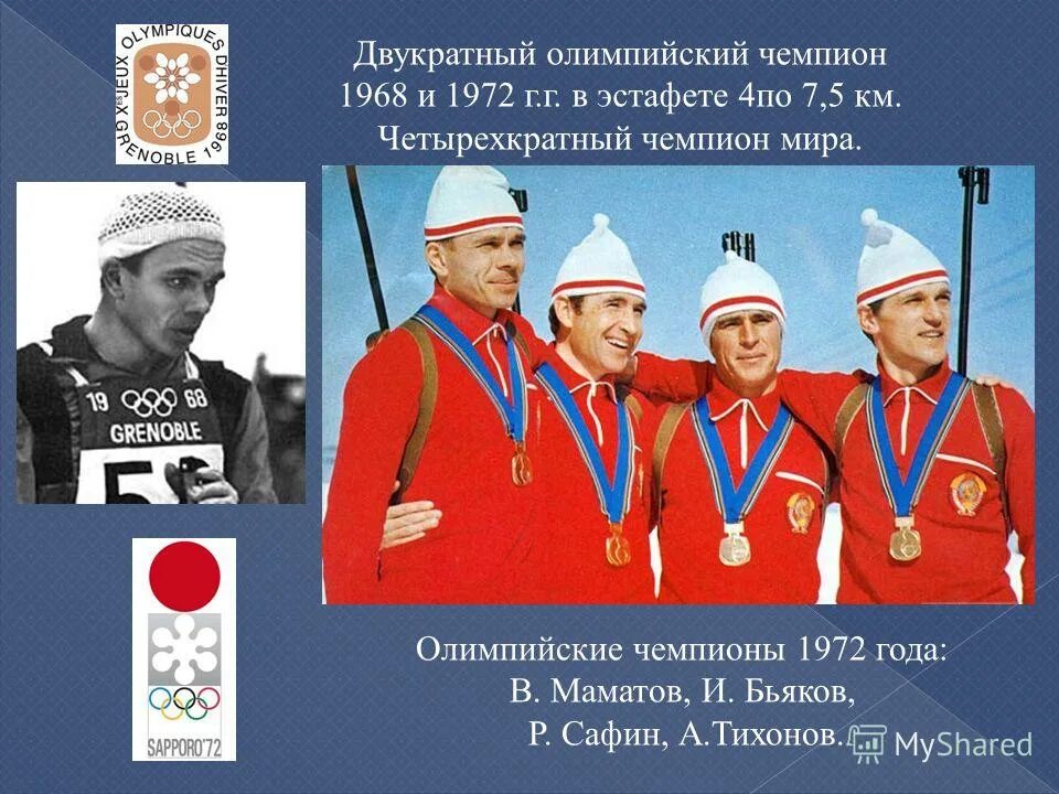 Олимпийские чемпионы 1972. Герои Олимпийских игр. Двукратный Олимпийский чемпион.