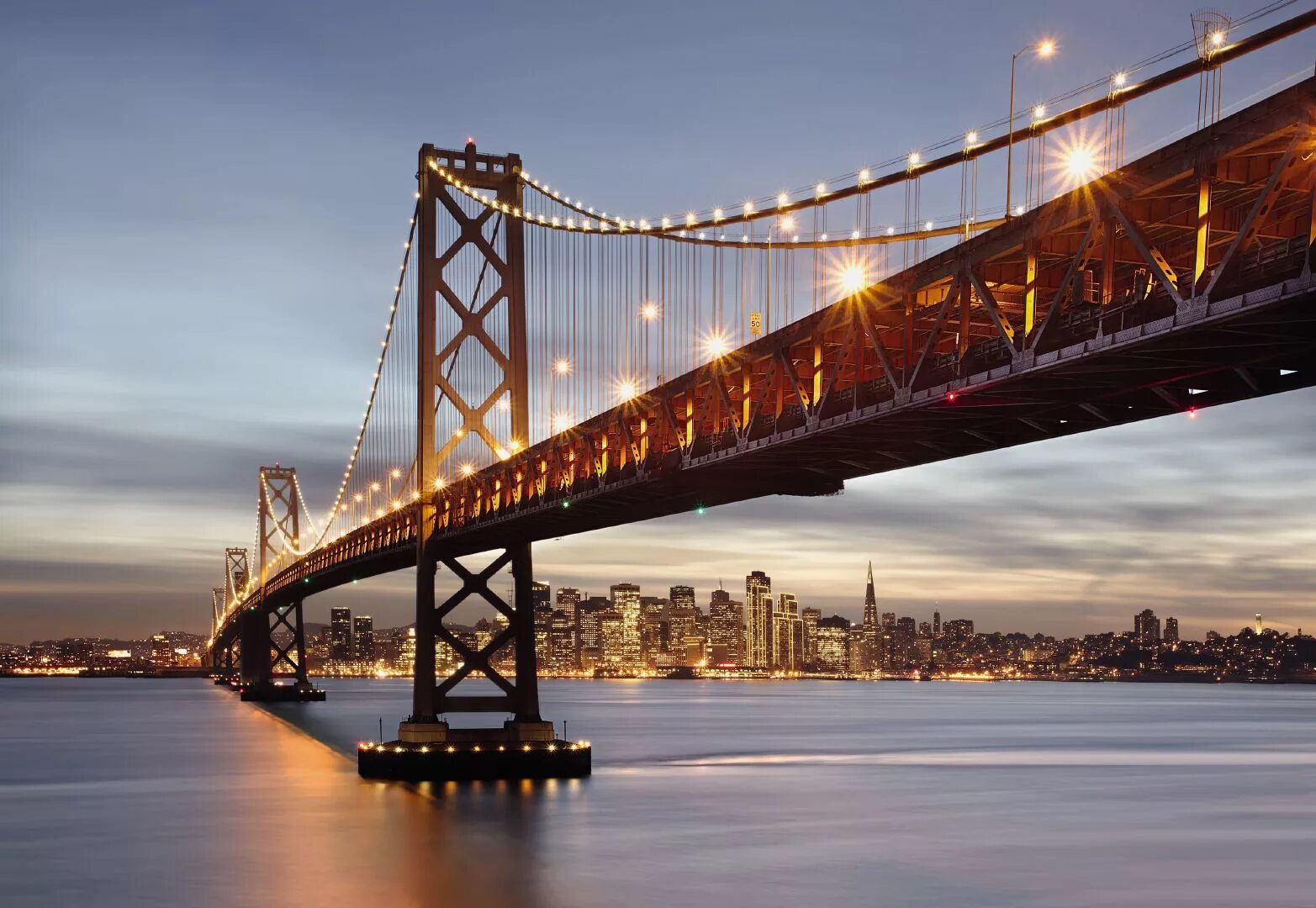 Фотообои Komar Сан Франциско. Бруклинский мост Сан Франциско. Мост Бэй бридж. Фотообои Komar Bay Bridge 8-733.