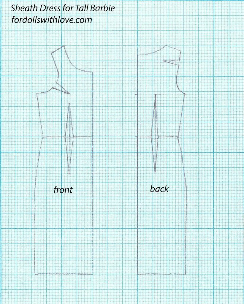 Платье футляр для Барби выкройка. Выкройки одежды для кукол Барби. Выкройка куклы. Выкройки для Барби. Выкройки по клеточкам