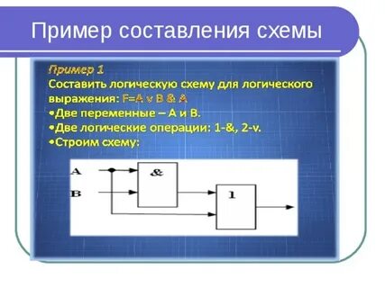 По примеру составить схему