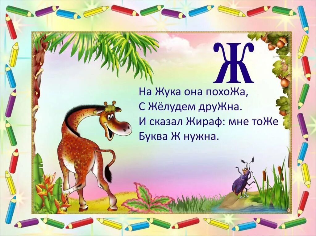 Жираф звуки буквы. Стих про букву ж. Стихи на букву ж для детей. Стих бро буква ж для дош. Стих про букву ж для 1 класса.