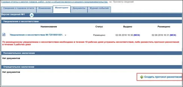 Статус размещена