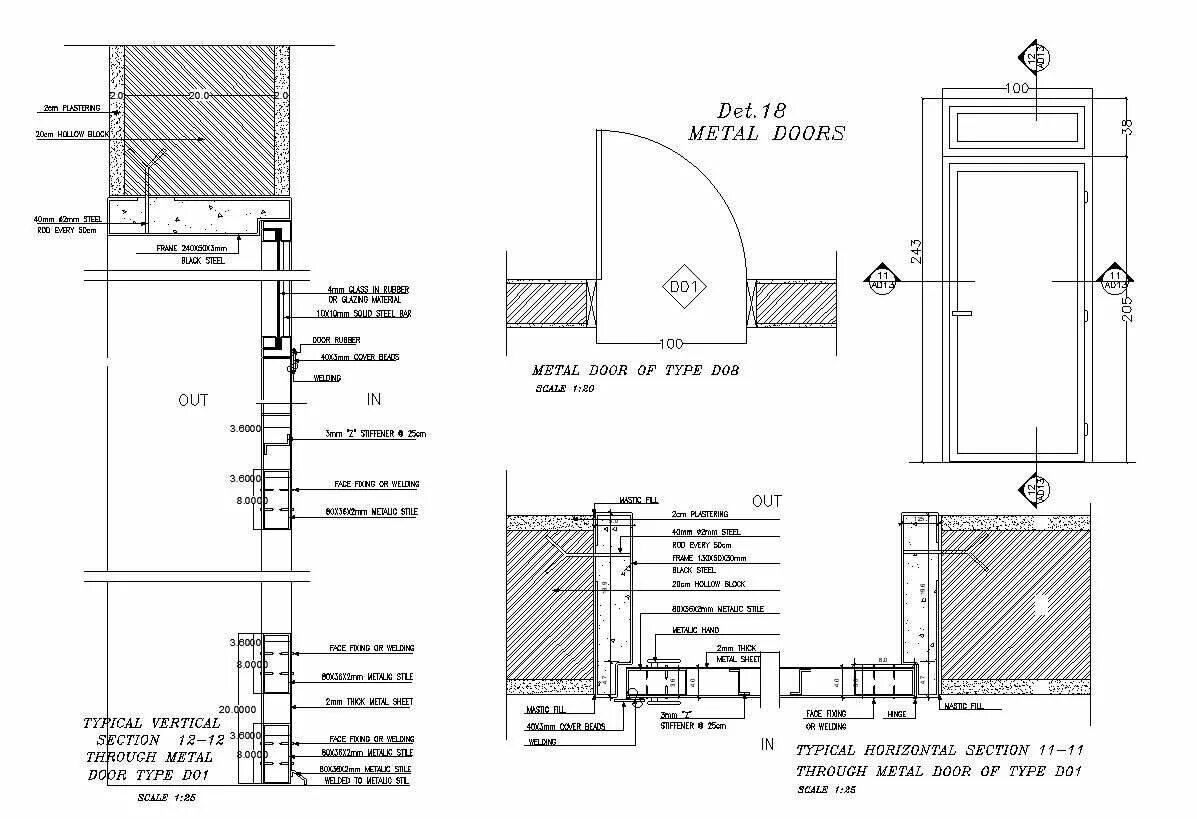 Section type. Door section dwg. вентфасад дверь план. вращающаяся дверь план. door joint detail section.