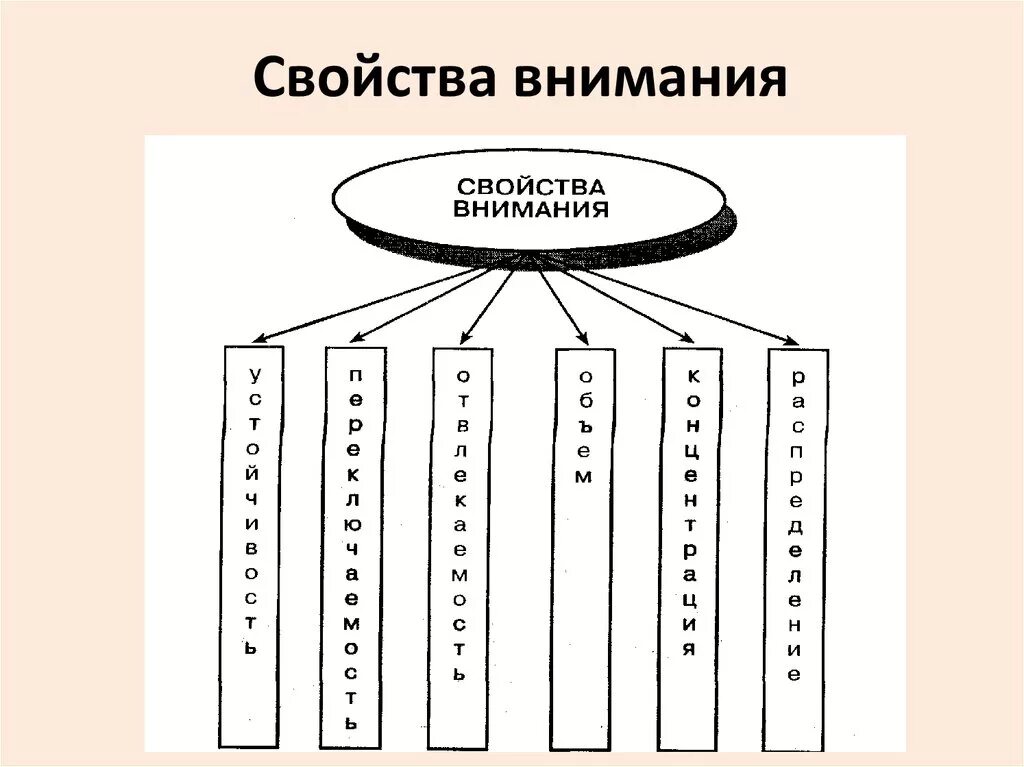 Свойства внимания. Характеристики внимания. Схема внимание в психологии. Характеристика свойств внимания в психологии. Определите свойства внимания