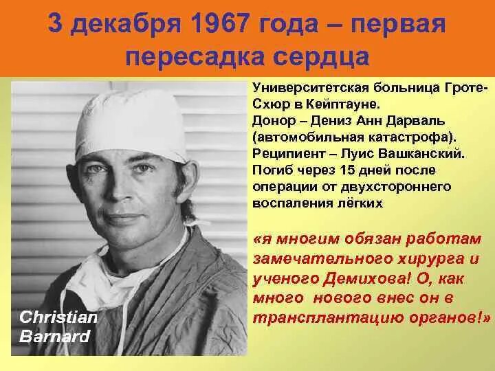 Когда была первая операция. Кристиан Барнард хирург. Кристиан Барнард южноафриканский хирург. Кристиан Барнард пересадка сердца. Первая пересадка сердца 1967.