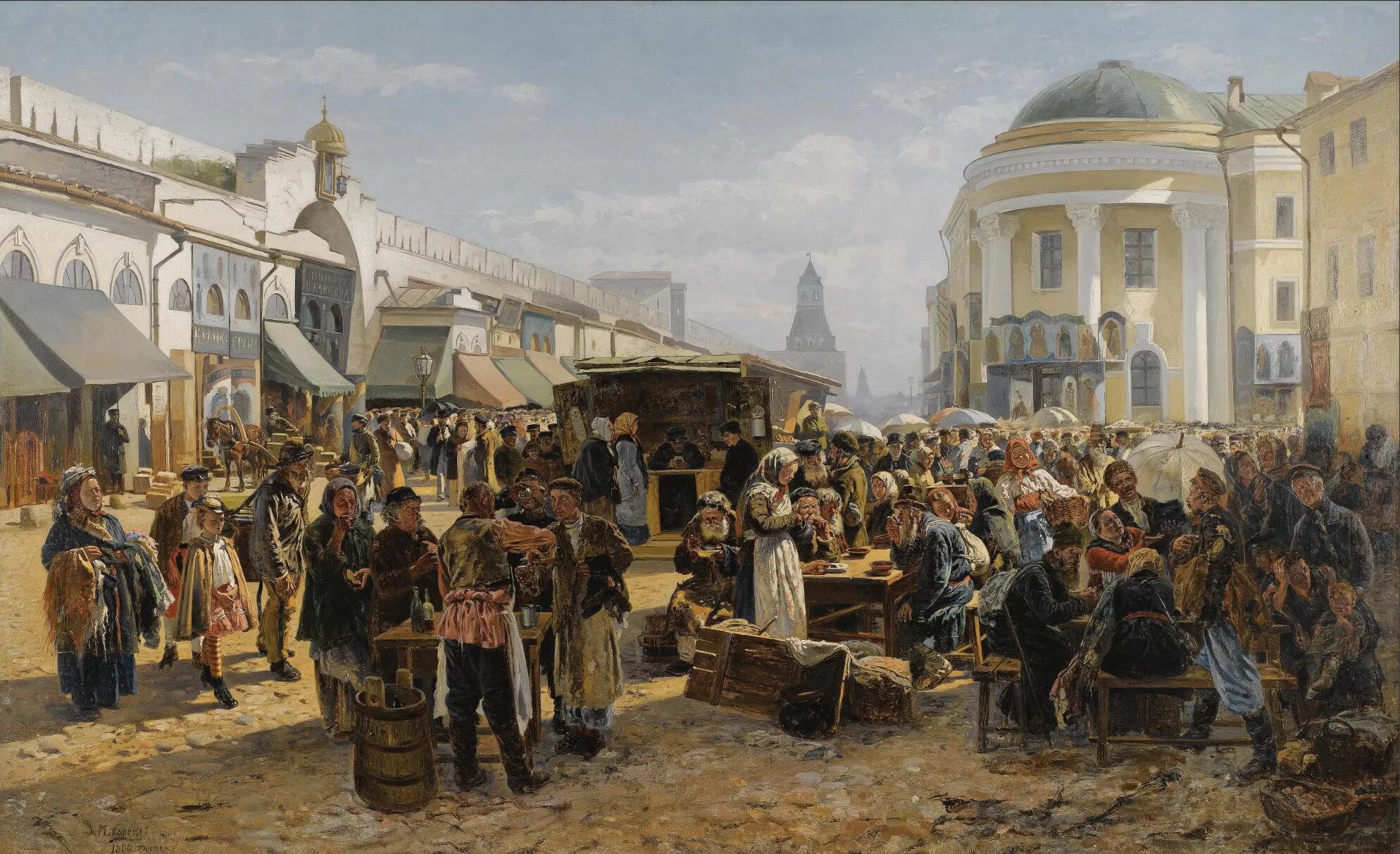 Маковский толкучий рынок в Москве. Маковский «толкучий рынок в Москве», 1879.