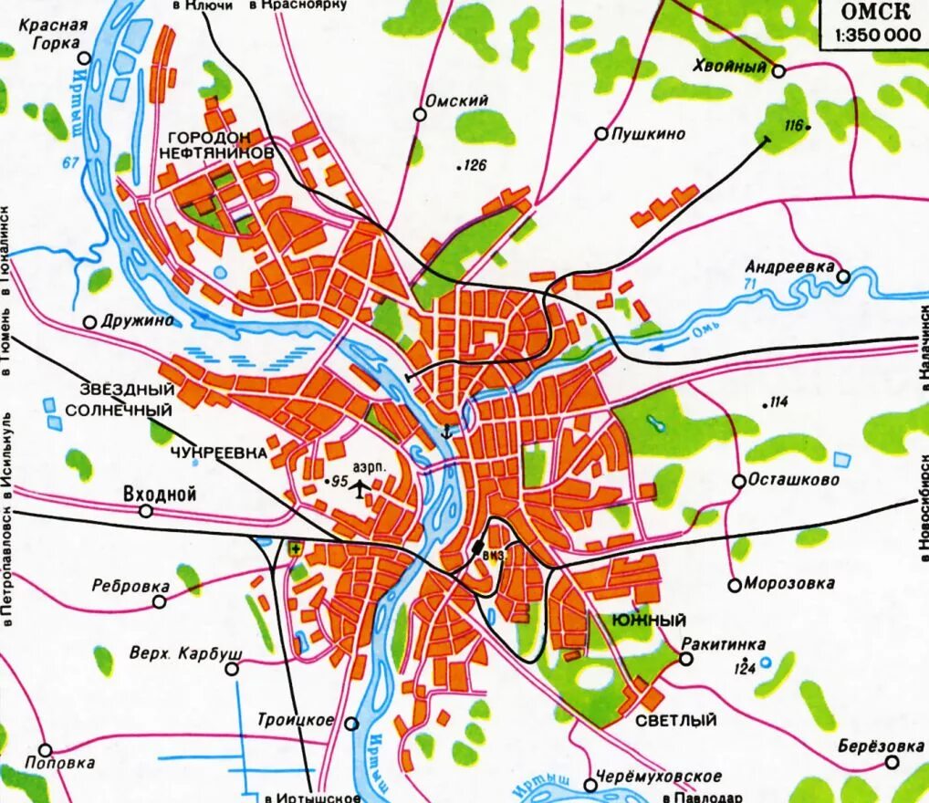 Сколько будет лет омску. Г Омск на карте. Карта города Омска. Карта пригорода Омска. Карта Омска с районами города.