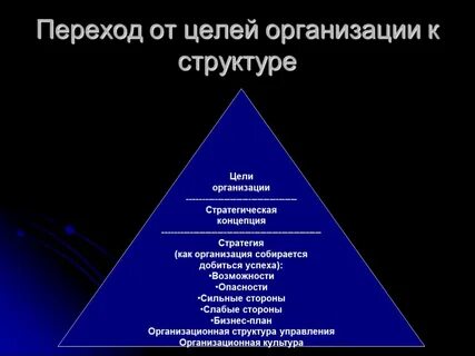 Структура целей организации экономика