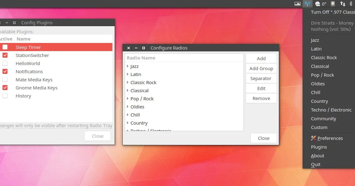 Tray linux. Радио на linux. интернет радио для linux. nm-tray linux. soft radio блоггер.