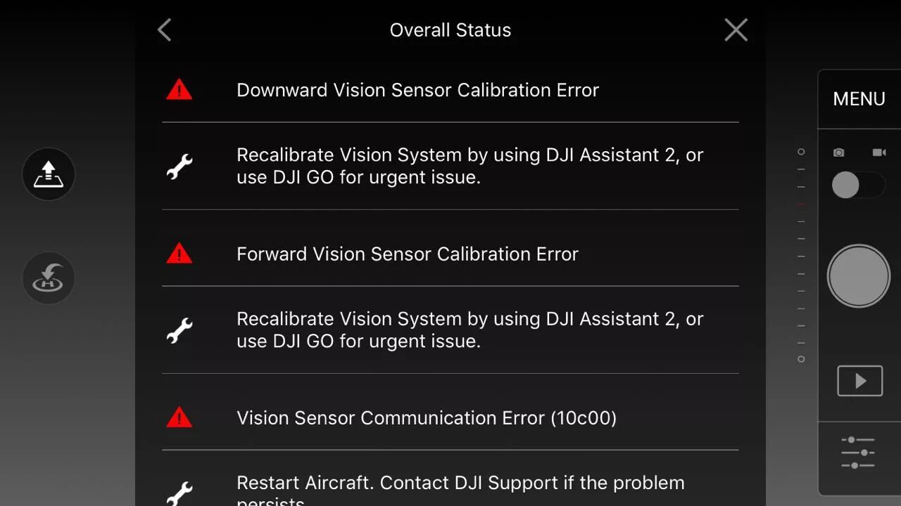 Dji mini ошибки. Dji mavic 3 коды ошибок. dji mini 2 ошибка стабилизатора. dji assistant 2 коды ошибок. dji vision sensor calibration sheet.