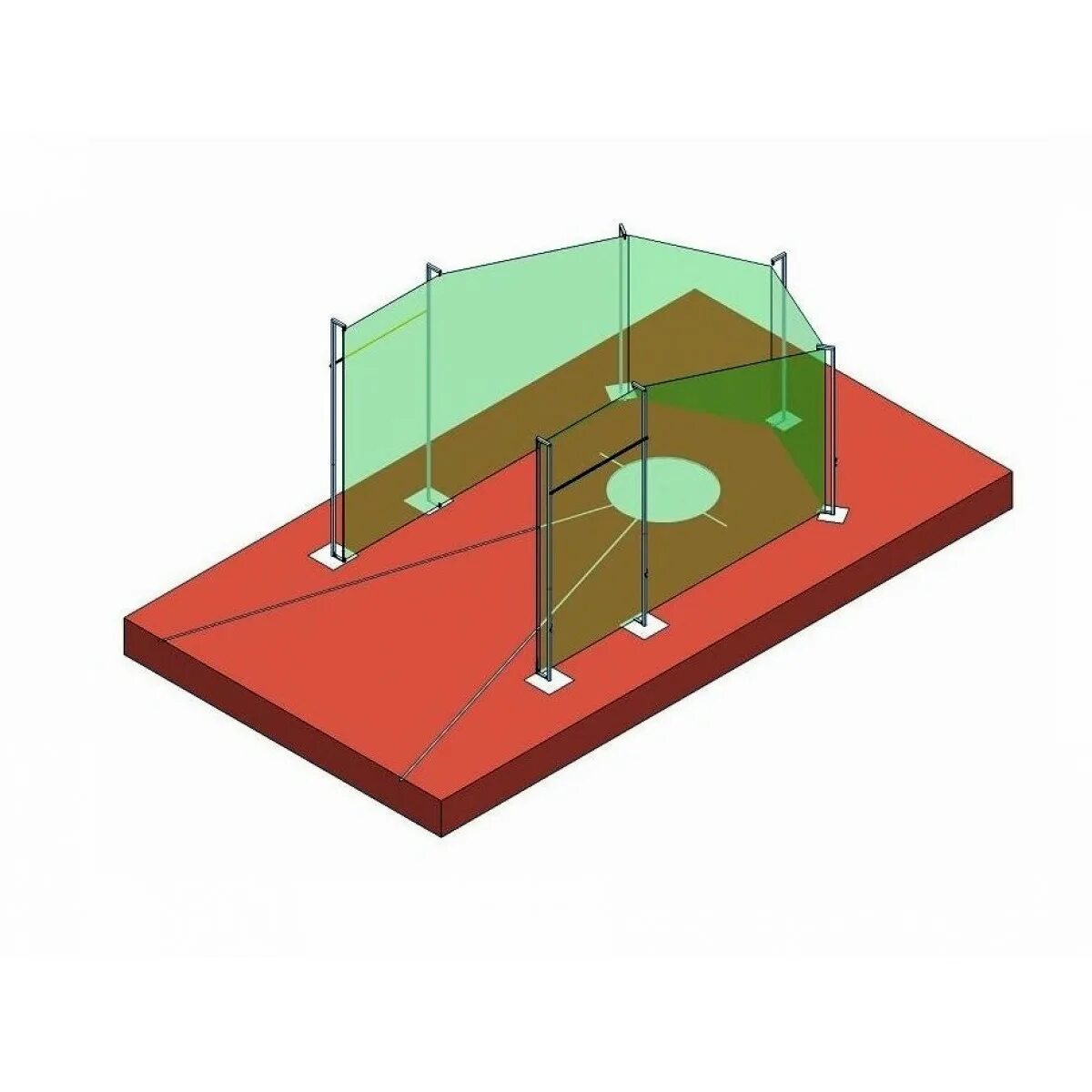 Сектор для метания молота. Площадка для метания. Сектор для метания диска. Сетка для метания молота.