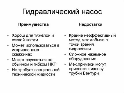 Преимущества гидравлического привода