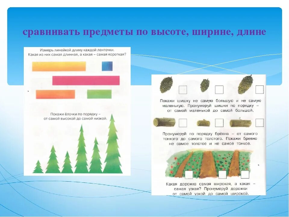 Прямые можно сравнивать. Сравниваем предметы по длине ширине высоте. Сравнивать предмета по величине длине ширине. Сравнение двух предметов. Сравниваем предметы по ширине.