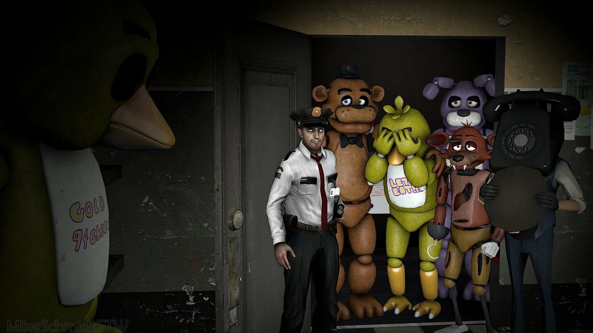 Five Nights at Freddy's кнаф. Мишка Фредди ФНАФ 9. Мишка Фредди и Грегори. Five Nights at Freddy's 2014 охранник.