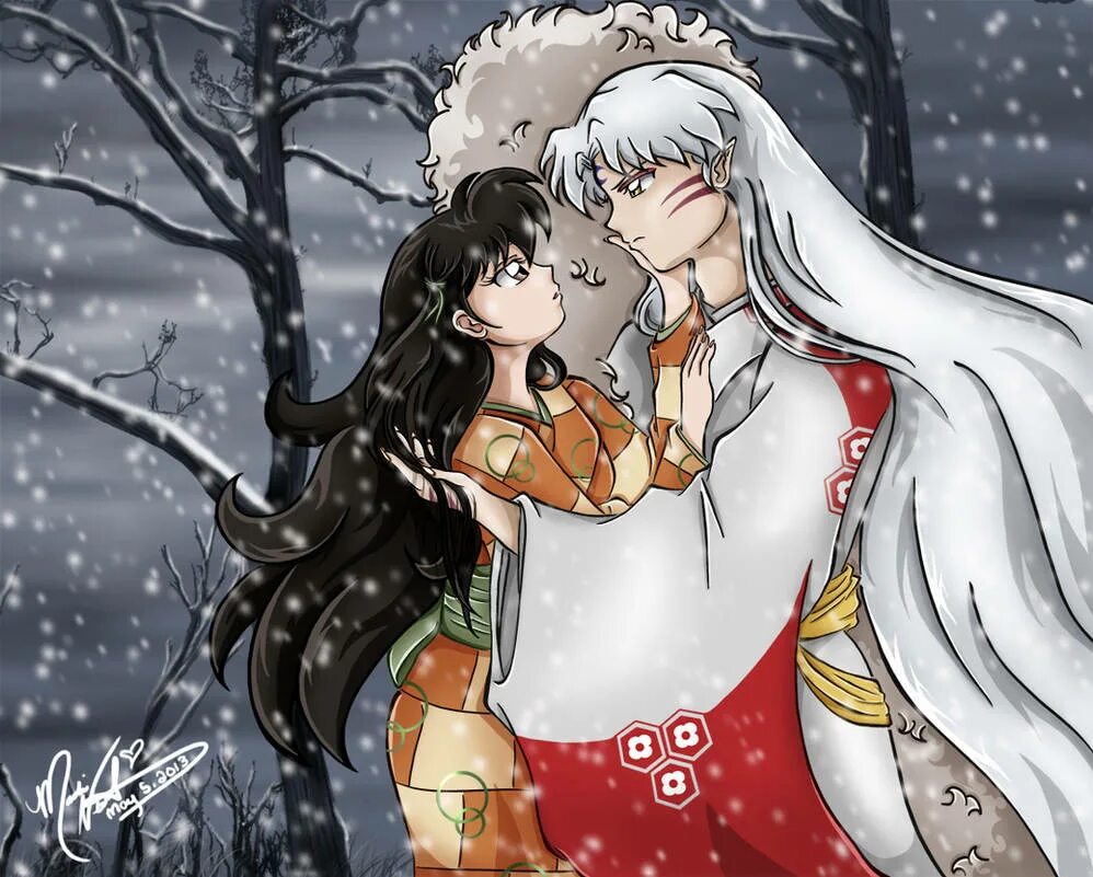 Фф you are my warmth. Инуяша Сещемару и Рин любовь. Сещемару и Рин любовь. Сещемару и Рин дети.