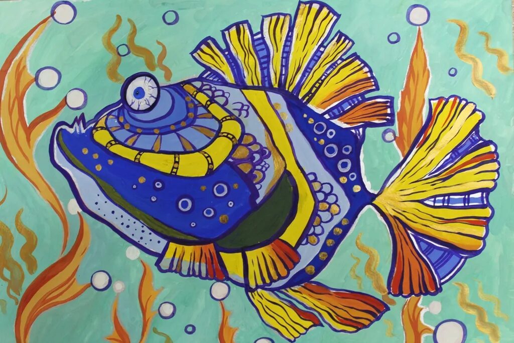 Декоративное рисование рыбки. Декоративные рыбки рисунки. Декоративная живопись подводный мир. Детские рисунки рыб. Рыбки играют рыбки сверкают