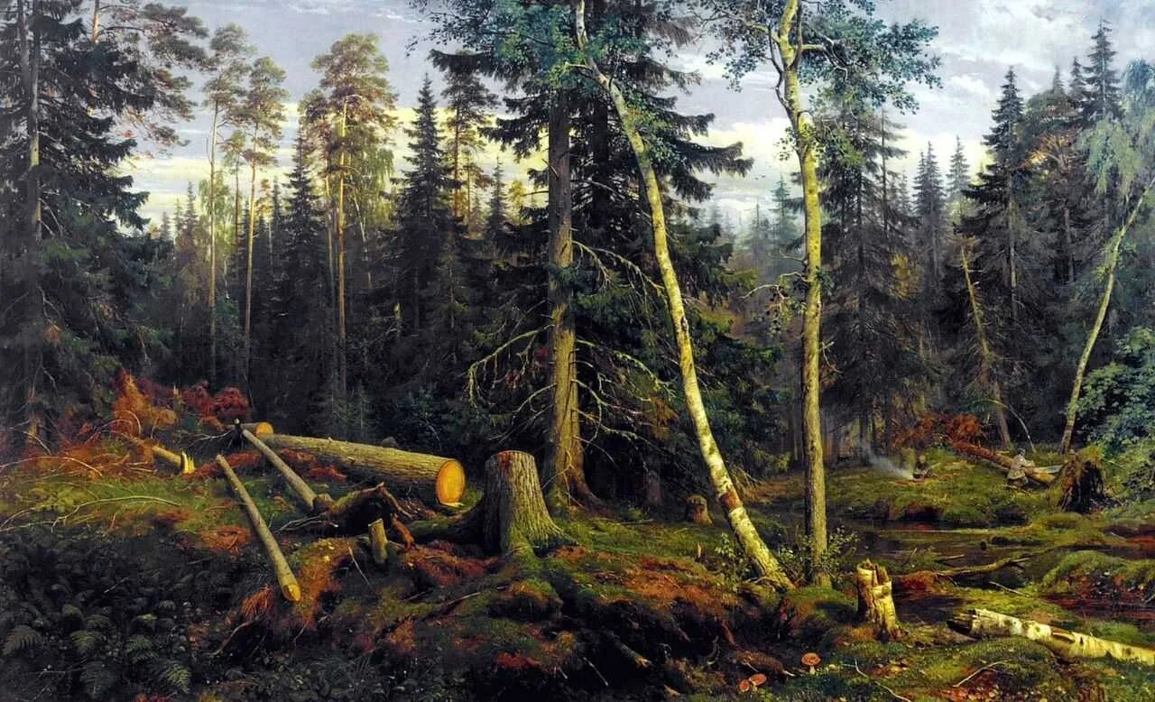 Репродукция что это такое. Шишкин рубка леса 1867. Картина Шишкина рубка леса.