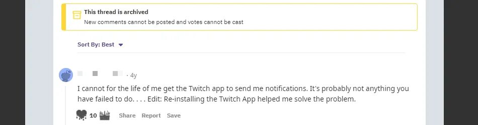 Twitch notification. Twitch notification