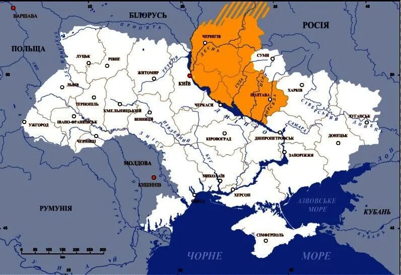 Какие города входят в киев. Левобережная Украина на карте 17 века. Правобережная и Левобережная Украина 17 века. Левобережная Украина 18 век карта. Левобережная Украина на карте.