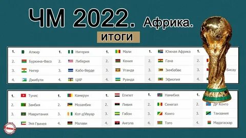 Таблица африки футбол турнирная