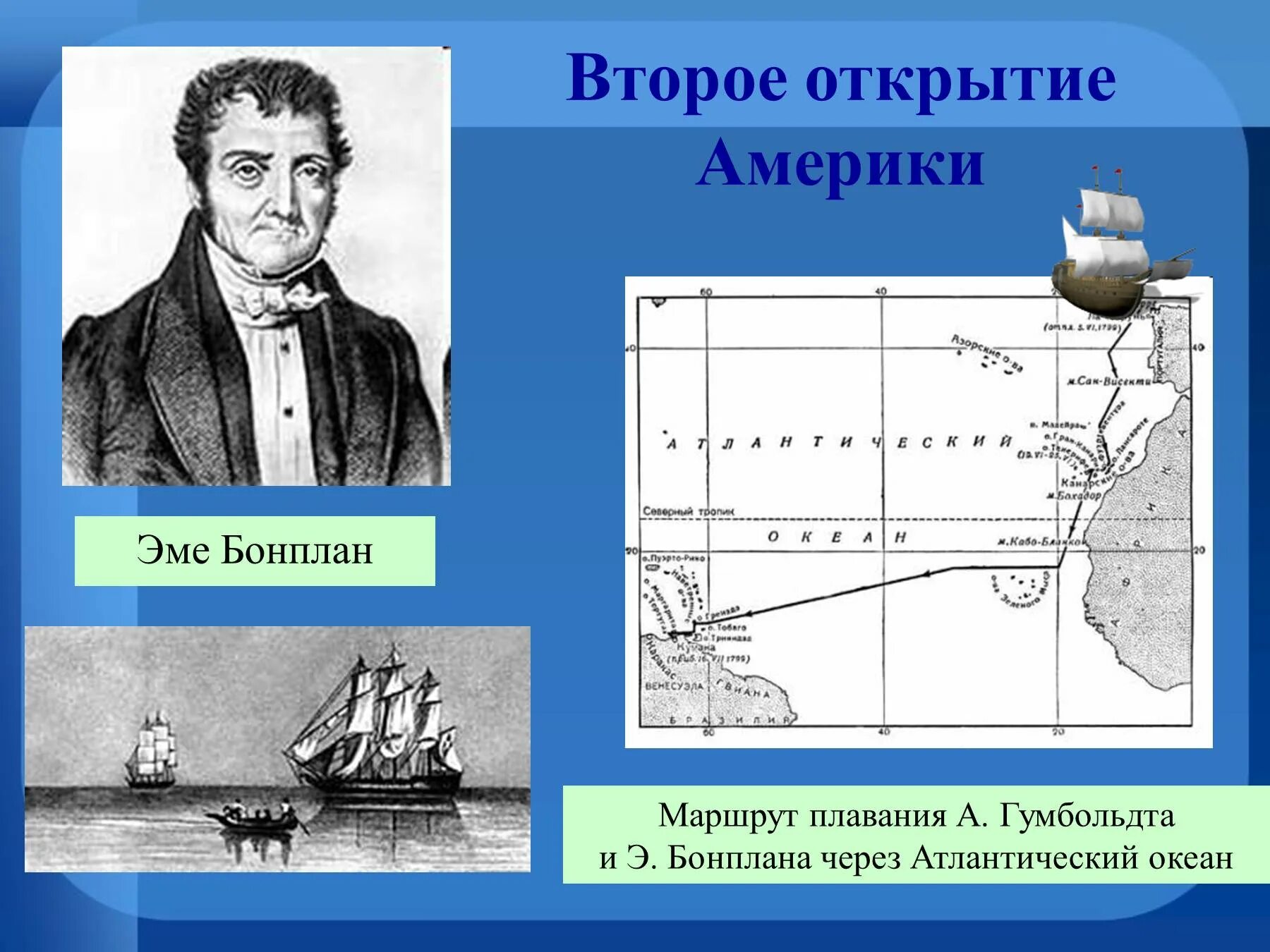 Гумбольдт и Бонплан второе открытие Америки. А. Гумбольдт, Эме Бонплан.