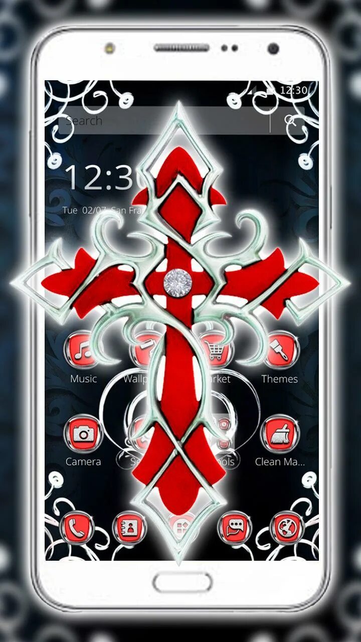 Cross theme. Андроид с красным крестом. тема креста. cross theme 2.