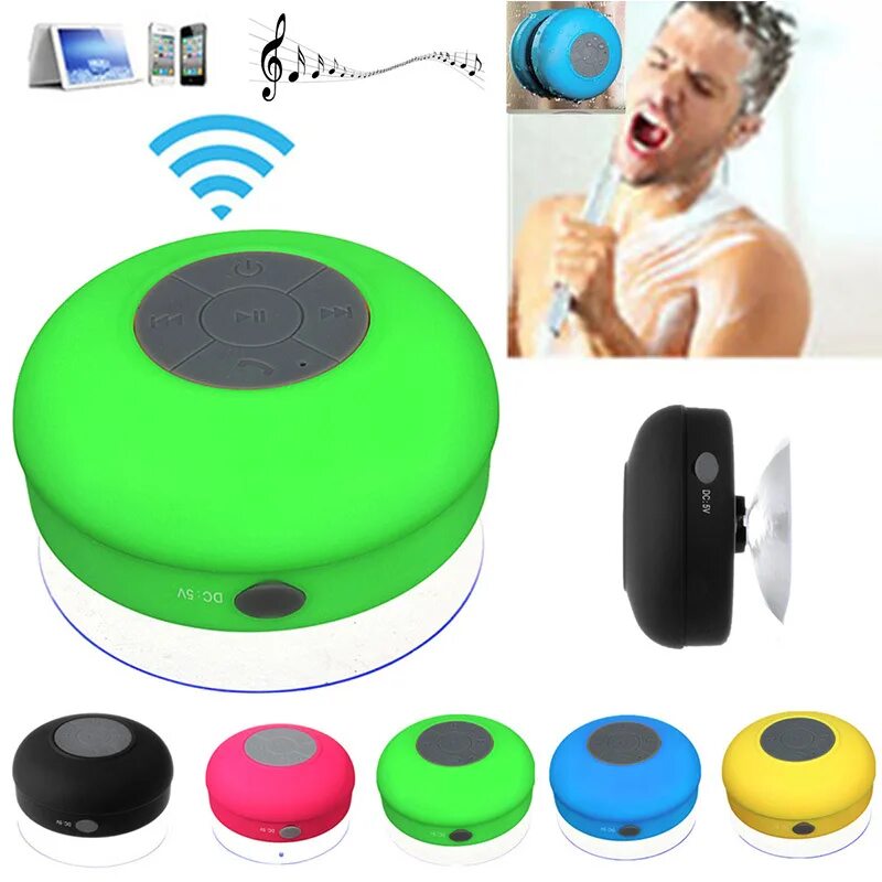 Водонепроницаемая колонка Bluetooth BTS-06. Блютуз колонка BTS 06. Портативная колонка Waterproof Bluetooth Shower Speaker. Колонка портабле Wireless Speaker.