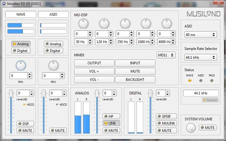 Musiland Monitor 02 us. Musiland. Профиль RM-P.