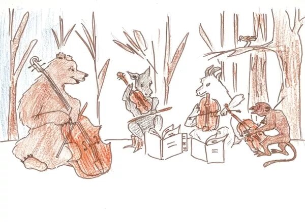 крылов музыканты басня. квартет басня крылова. "квартет". квартет басня. нарисовать басню квартет.