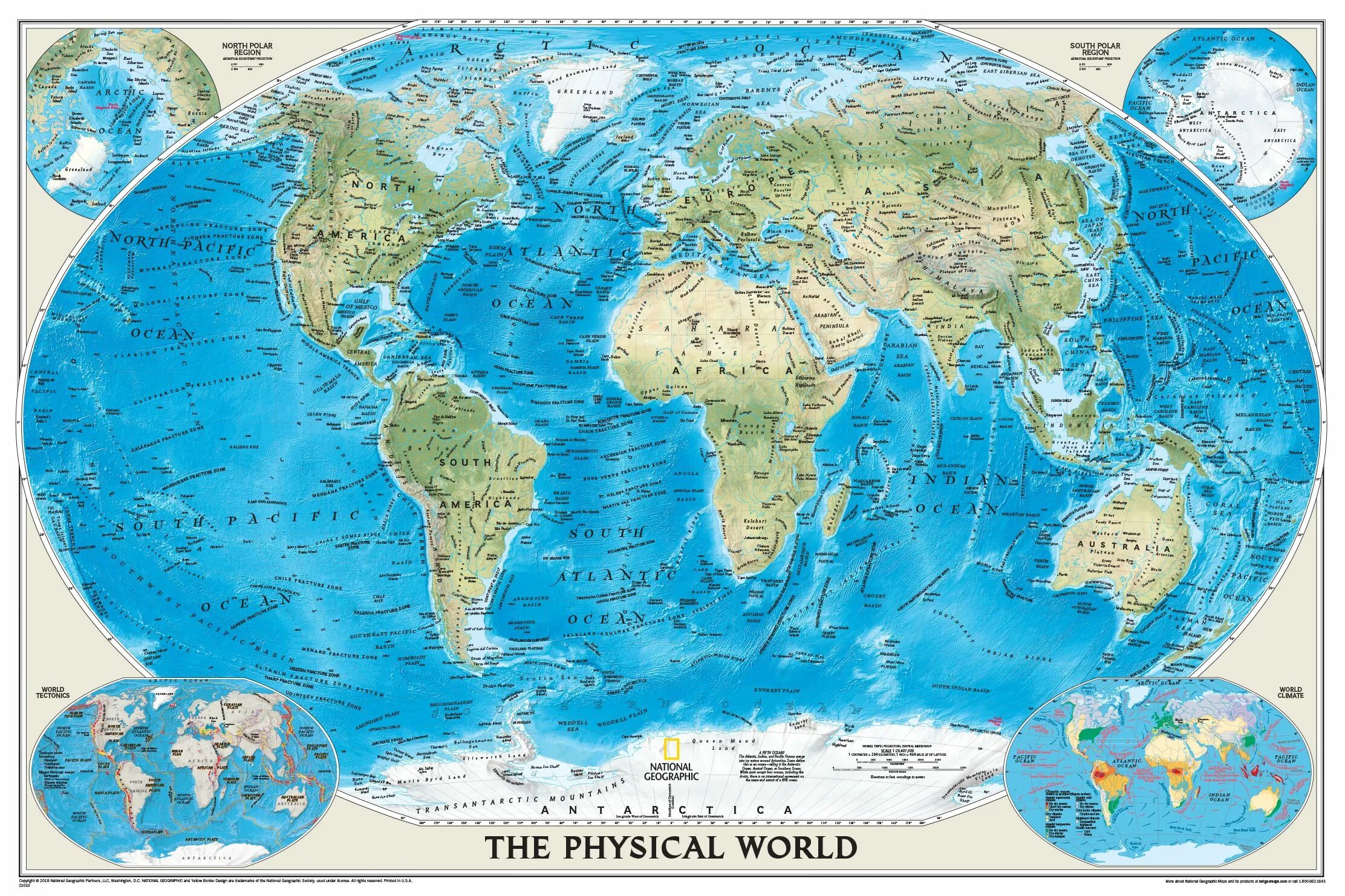 Карта мирового океана.