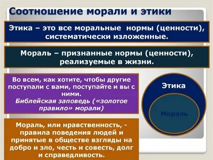 Моральные принципы и категории морали