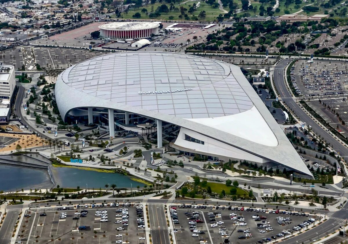 Самый дорогой стадион. Лос Анджелес Sofi Stadium. Sofi Stadium: Inglewood, California.. Стадион Sofi. Стадион Лос Анджелес 2028.