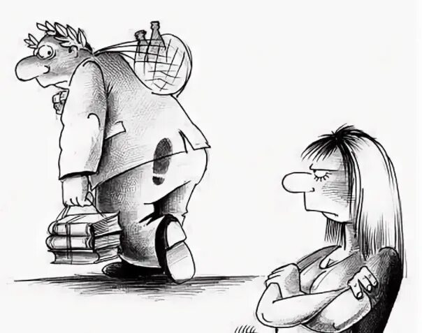 Жена при ссоре выгоняет из дома. Жена выгоняет мужа. карикатура выгнали из дома. жена выгоняет мужа из дома. выгнала мужа из дома.