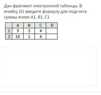 Что находится в ячейке с1