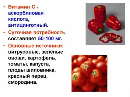 Аскорбиновая показатели