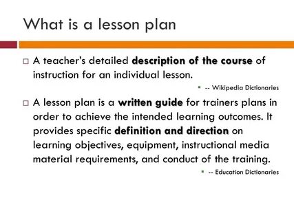 Lesson planning