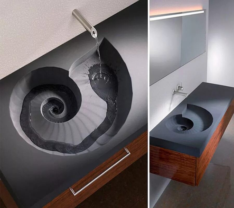 Нестандартная продажа. Раковина Hightech Design Ammonite washbasin. Wash basin раковина Hightech Design. Необычные раковины для ванной. Раковина для ванной необычной формы.