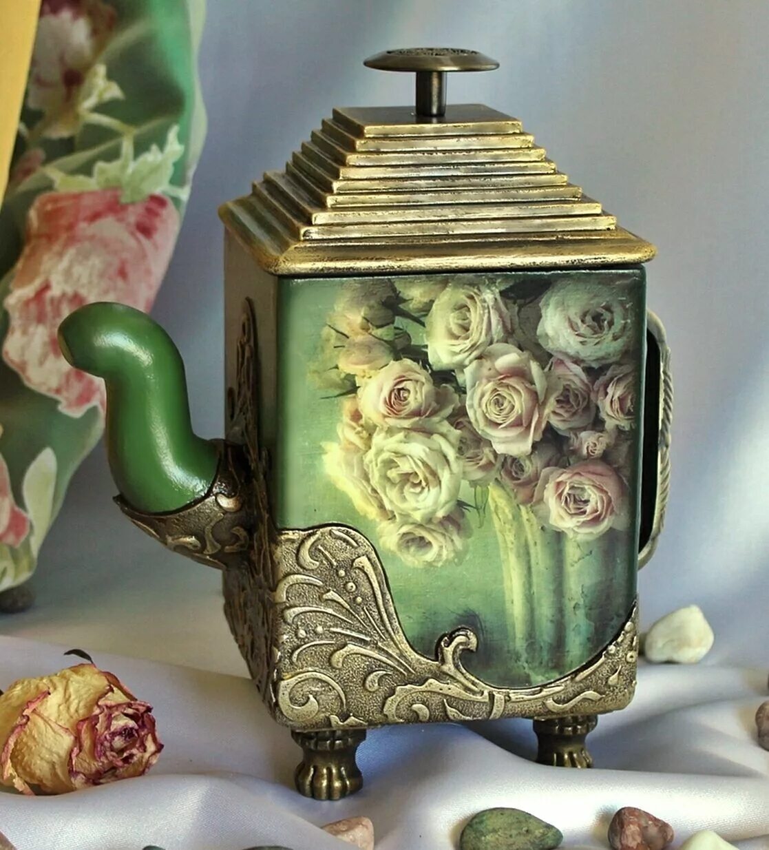 Шкатулка для декора. Мастер имитации. Декупаж. Декор картонной коробки. Галина вакула декупаж мастер класс.