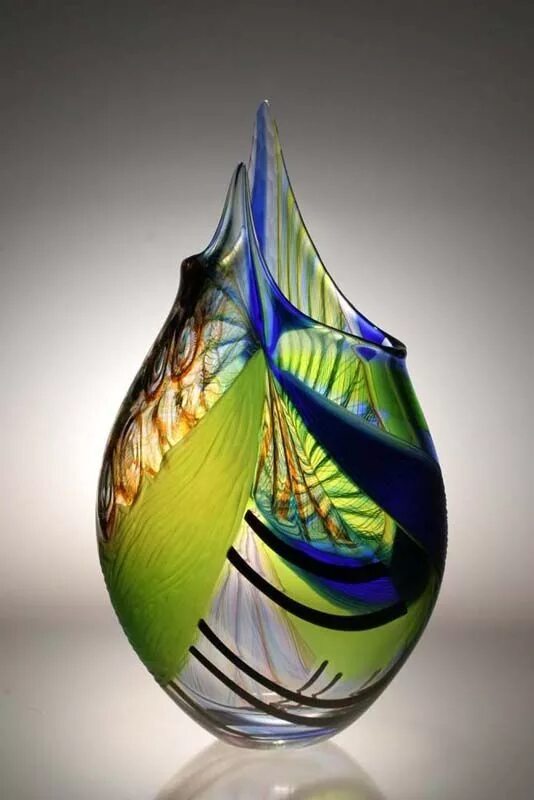 Купить образцы стекла. Murano Art Glass Vase by Afro Celotto. Стеклянные изделия. Художественное стекло. Изделия из цветного стекла.