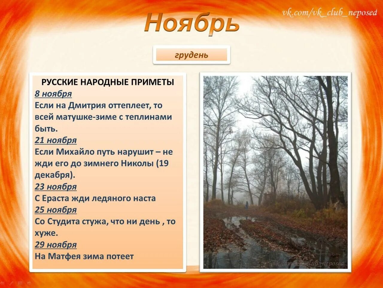 Поздней осени какое число. Календарь природы осень. Приметы ноября. Осенние месяцы приметы. Народные приметы осени.