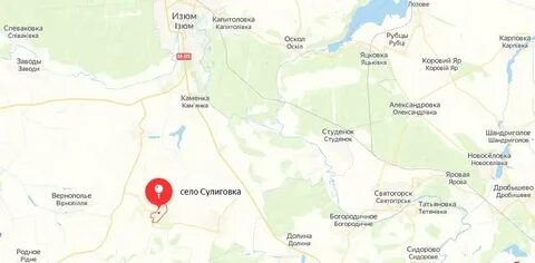Изюм на карте