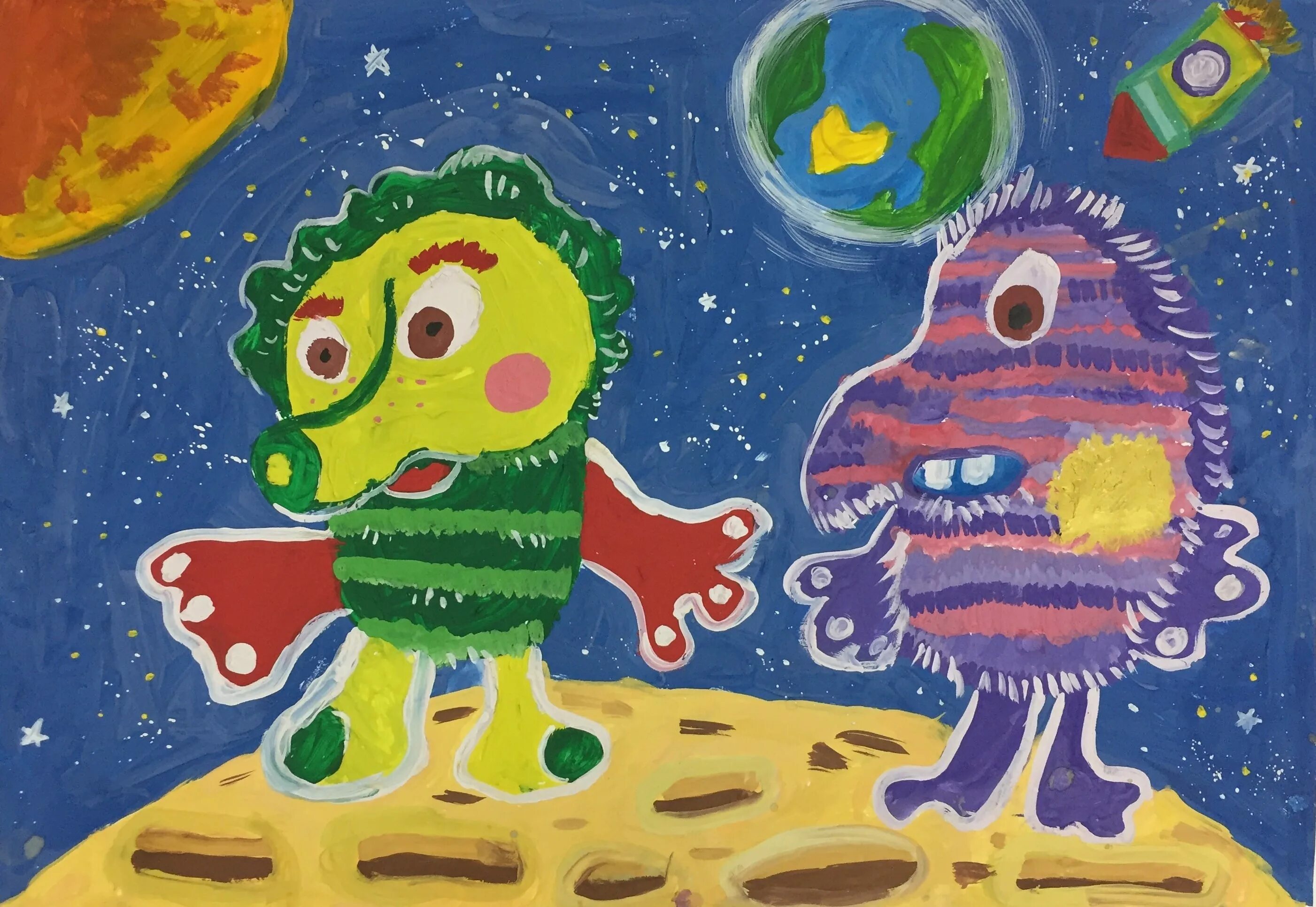 Детские рисунки на тему космос. Рисунки на тему космос для детей. Космические пришельцы рисование. Рисование пришельцы из космоса подготовительная группа. Инопланетяне картинки для детей в космосе