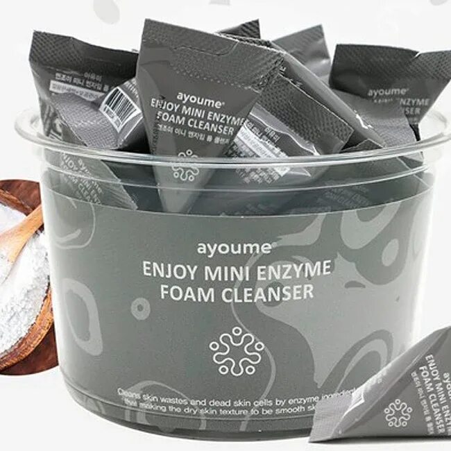 Ayoume enzyme foam cleanser. Ayoume пенка энзимная для умывания enjoy mini enzyme foam cleanser, 200шт*3гр. энзимная пудра для умывания корея в саше. энзимная пудра для лица. пирамидки корейская косметика разные.
