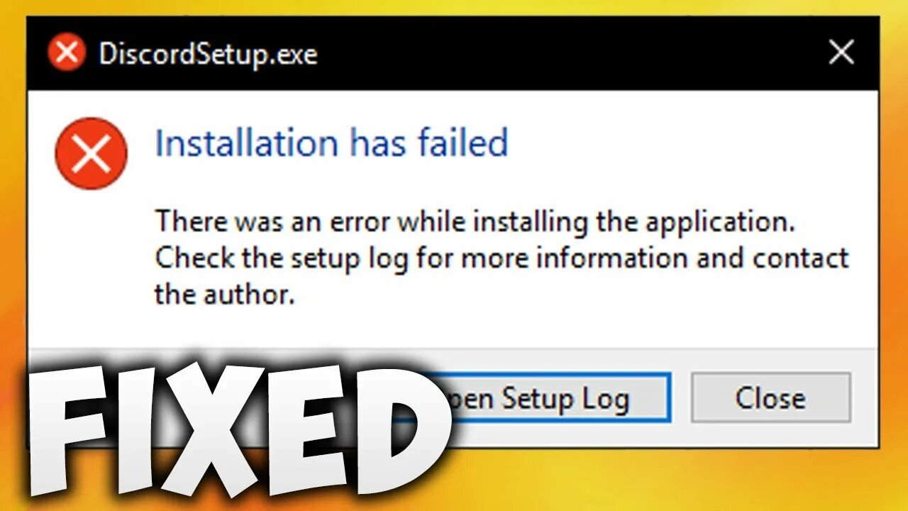 Application has been failed. Дискорд installation has failed. Инсталятион Хас файлед. Ошибка there was an Error while installing the application. There was an Error while installing the application check the Setup log.